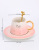 Light Luxury Coffee Set Set European Light Luxury Ceramic White Gold Painting Exquisite Spoon Plate British Afternoon Tea Cup