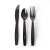 Disposable Plastic Thickened 7-Inch Knife, Fork and Spoon Suit Independent Black Tableware Bag Western Food Takeaway Steak Knife and Fork