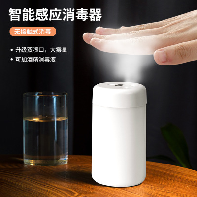 Cross-Border Private Model New Infrared Induction Humidifier Double Nozzle Alcohol Spray USB Sterilizer Car Sprayer