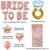 Bride to Be Rose Gold Tinsel Curtain Diamond Ring Aluminum Film Balloon Bride-to-Be Party Decoration