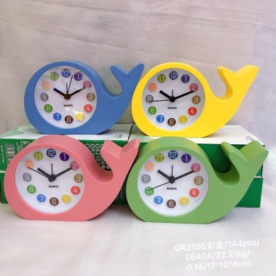 Simple Style Dolphin Student Fresh Home Office Exquisite Children Desk Clock 2105#