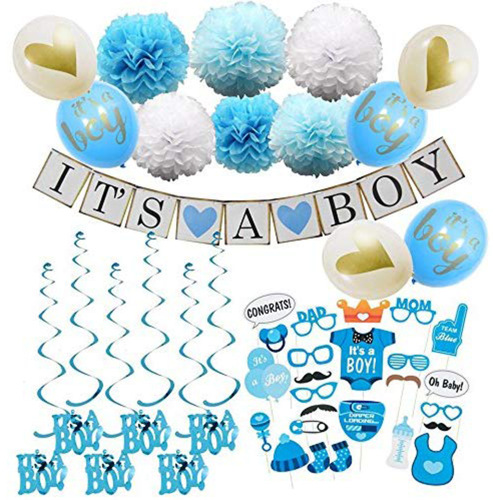 Amazon Its a Boy/Gril Banner Hanging Flag Printing Balloon Boys Girls Party Decoration Supplies