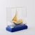 Metal Sailboat Decoration Model Rosewood Base Customized Production Smooth Alloy Creative Decoration Business Souvenir
