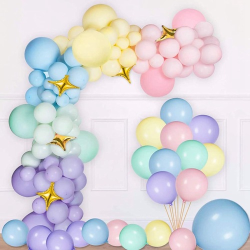 Opening Balloon Decoration Arrangement Macaron Balloon Chain Birthday party Scene Background Wall Wedding Arch Balloon