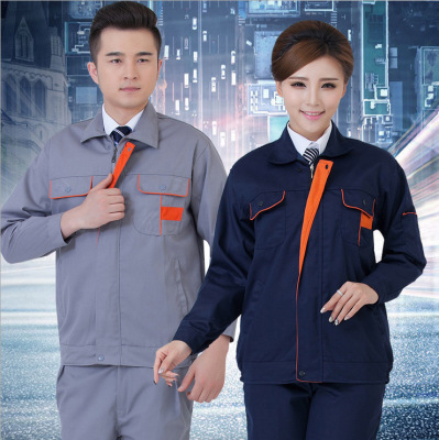 Spring and Autumn Men's Work Clothes Customization Auto Repair Labor Protection Clothing Uniform Suit Factory Workshop Work Clothes Customization Wholesale