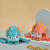 Children's Water Walking Octopus Hand Holding Rope Crawling Octopus Toy Clockwork Octopus Bath Toys Cross-Border Supply