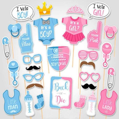 gender reveal party supplies party photo props birthday decoration paper beard