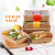 Direct Selling Disposable Kraft Paper Lunch Box Vegetables and Fruits Salad Square Box Light Food Fitness High Transparent Cover to-Go Box