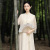 Enron Improved Cheongsam Embroidered Dress Chiffon Ethnic Style Tea Clothing Women's Clothing Chinese Style Zen Clothes Retro L6606