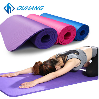 Factory Direct Sales Produced NBR Yoga Mat High Density 15 10mm Thickened Widened Dance Yoga Gymnastic Mat Wholesale