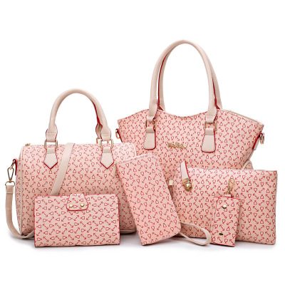 Factory Spot Fishbone Pattern 2020 New Fashion Printed Mother and Child Bag Match Sets Six Foreign Trade Products Good Quality