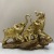 Resin Crafts a Family of Three Auspicious Golden Elephant Ornaments TV Cabinet Wine Cabinet Home Decoration Gift Decoration