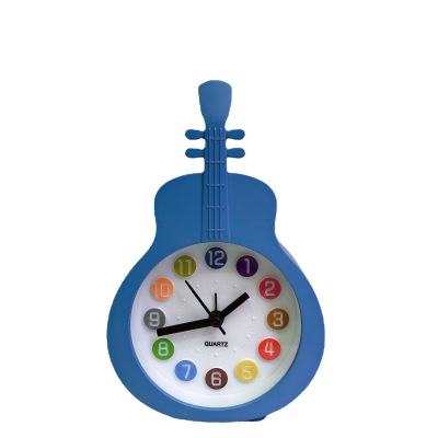 Korean Style Macaron Quartz Little Alarm Clock Children's Gift Violin Creative Wholesale Student Gift Stationery Ornaments