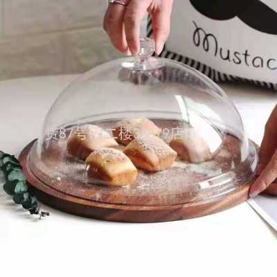 2021 Hot Sale Wooden Bottom Cake Pan Cake Stand Dim Sum Plate
