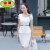 2021 Short-Sleeved Suit Women's Business Wear Slim-Fitting Work Clothes Ol Fashion Temperament Business Workwear Skirt Large Size
