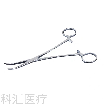 Stainless Steel Hemostatic Forceps Surgical Pliers Needle Holder Curvy Vessel Clamp