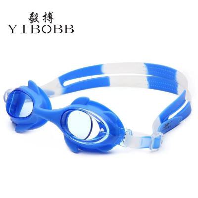 Children's Cute Fashion Small Frame Anti-Fog Swimming Goggles One-Piece Lens Silicone Color Lens Circle Swimming Goggles