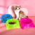 Factory Wholesale Cross-Border Square Dog Tableware out Portable Dog Bowl Cat Bowl Feeder Cat Food Holder Pet Supplies