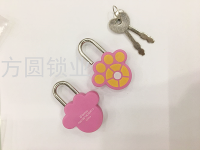 Fangyuan Factory Supply Cartoon Small Lock Plastic Toy Lock Stationery Box Lock Notebook Small Lock Longevity Safe Lock