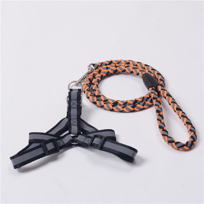 Factory Wholesale New Cross-Border Teddy/Pomeranian Reflective Dog Leash Dog Cat Hand Holding Rope Chest Strap Pet Supplies