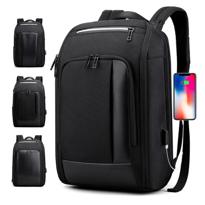 Factory Supply Business Commute Backpack Nylon Schoolbag Multifunctional Computer Bag Men's Bag Customizable Logo