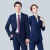 2021 Autumn and Winter Business Wear Women's, Blue Long Sleeve Thick Suit Insurance Bank Formal Wear Female Work Clothes
