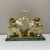Resin Crafts European-Style Double Elephants Lianxin Gold Coin Home Decoration Decoration Crafts Factory Direct Sales