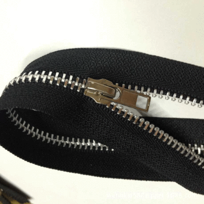 Clothing Pocket 5# Closed Metal Zipper White Aluminum Polishing Yellow Teeth Various Types Show Any Specifications
