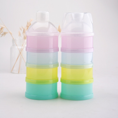 Baby Going out Milk Powder Box Portable Dispensing Moisture-Proof Milk Container Baby Small Large Capacity Four-Layer Milk Powder Storage Tank