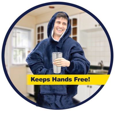 TV New Hugle Hoodie Lazy Pullover TV Blanket Outdoor Cold-Proof Clothes Hooded