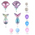 New Mermaid Theme Birthday Party Decoration Rubber Balloons Balloon Set Atmosphere Scene Setting Props