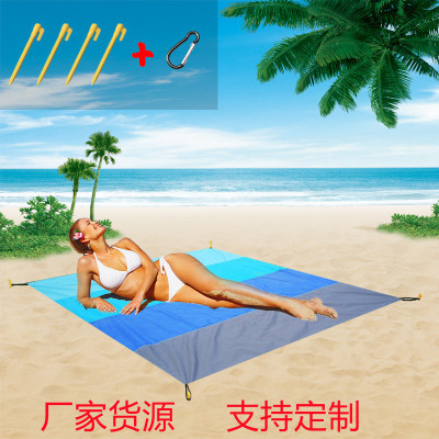 New Gradient Color Beach Mat Outdoor Grass Picnic Mat Portable Picnic Blanket Pocket Picnic Blanket Waterproof 