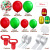 New Classic Red Green Christmas Rubber Balloons Package Christmas Balloon Chain Garland Decoration