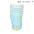 Cross-Border Amazon Blue Bronzing Dot Paper Cup Paper Pallet Table Disposable Tableware Suit Party Gathering Supplies