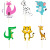 New 12-Inch Jungle Animal Theme 1st Rubber Balloons Package Baby Bath Birthday Party Deployment and Decoration