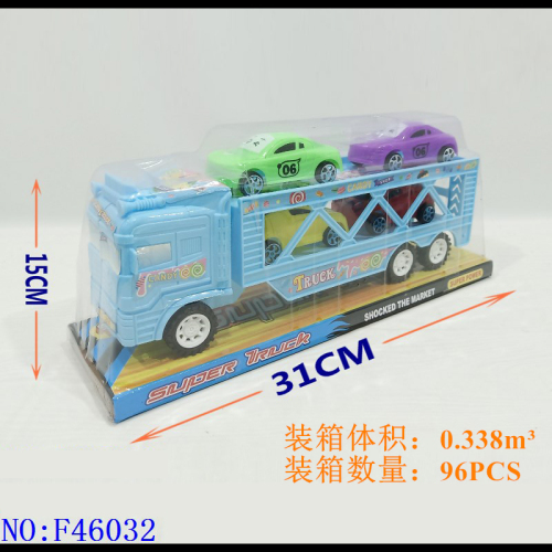 Inertia Double-Layer Macaron Trailer Yiwu Small Commodity Stall Foreign Trade Wholesale Leisure Toys Trailer F46032