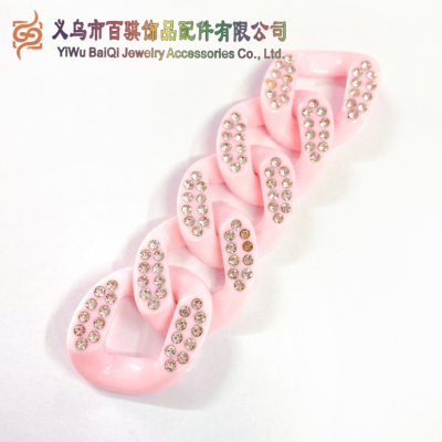 Plastic Chain UV Plating Solid Color Diamond Decorative Buckle Shoe Buckle Phone Case Hat Belt Bag Earrings Accessories