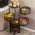 round 360 Degrees Rotatable Storage Basket Iron Storage Rack Fruit and Vegetable Storage Rack Storage Rack