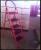 Minghua Furniture Household Ladder Red Ladder Multi-Function Ladder Three Four Five Six Step Ladder