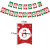 2021 Christmas Balloon Package MerryChristmas Hanging Flag Banner Ornaments Birthday Cake Decorative Flag Set