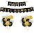 Retirement Party Decoration Happy Retirement Black Gold Dusting Powder Hanging Flag Letter Banner Fishtail Latte Art