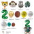 Cross-Border Animal Balloon Combo Suit Green Forest Animal Theme Children's Birthday Party Number Shaped Aluminum Foil Balloon