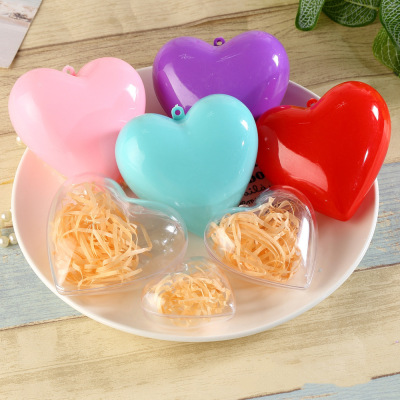 Spot Factory Wholesale Transparent Heart Convex Box Heart-Shaped Plastic Box Creative European Love Wedding Candies Box