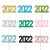 New Happy New Year2022 Time Digital Cake Insert Flag Gold Leaf Digital Paper Cup Cake Insert Flag