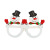 9 PCs Santa Snowman Deer Christmas Tree Paper Photo Glasses Christmas Decoration Props Supplies