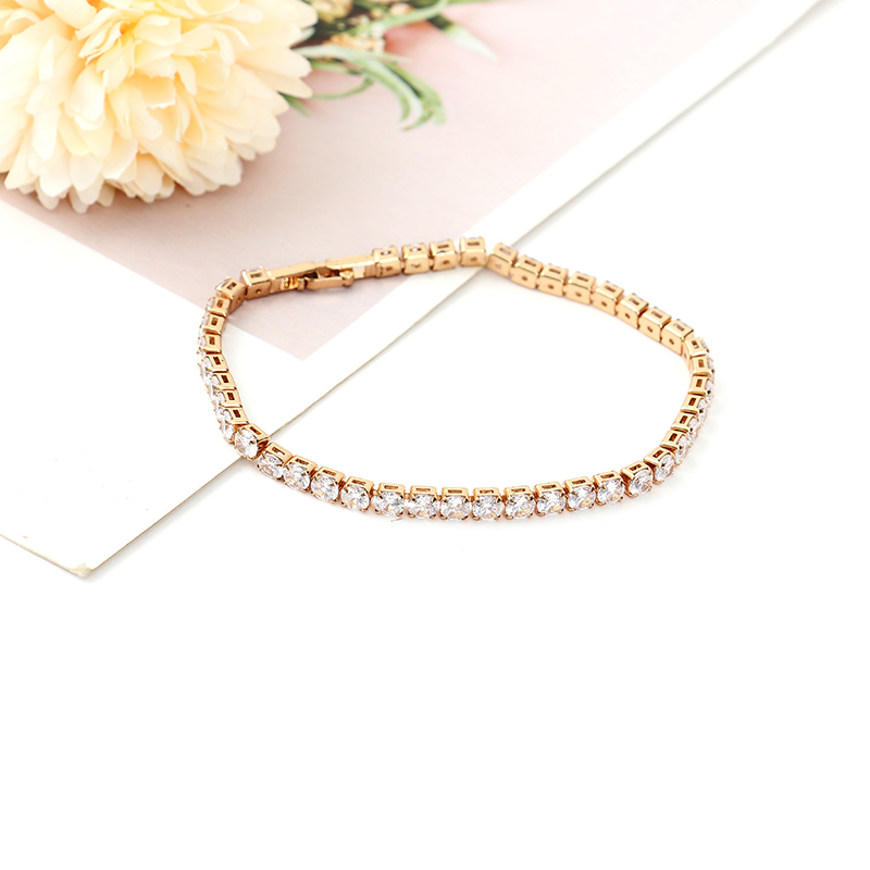 时尚轻奢高级感可调节少女风手链手镯潮拍百搭简约小众女手环锆石