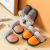 New Children's Cotton Slippers Winter PU Leather Waterproof Non-Slip Boys and Girls Home Indoor Parent-Child Plush Slippers