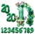 Cross-Border Animal Balloon Combo Suit Green Forest Animal Theme Children's Birthday Party Number Shaped Aluminum Foil Balloon