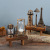 European Retro Style Portable Lamp Model Gift Decoration Creative Sand Clock Timer Decorative Resin Crafts Wholesale