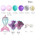 New Mermaid Theme Birthday Party Decoration Rubber Balloons Shell Fishtail Aluminum Foil Balloon Chain Set Arch